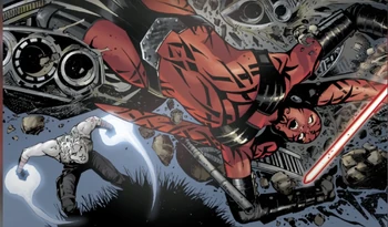 Gets hurled away by Cade