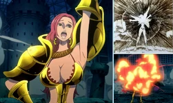 Direct hit by explosion