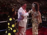 Sensational Queen Sherri confronts Sapphire at the 1990 Royal Rumble