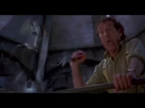 Carrigan's face as dibs threatens to brake the vile of reanimation fluid which would cause her to remain a ghost forever.