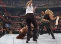 RAW 24th July 2000: Interrupting Lita's match so she can have the pleasure of whipping her
