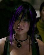 Psylocke's first appearance in the film.