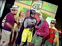 Undine under arrest (Sivi Aberg with Neil Hamilton, Adam West, Cesar Romero, Burt Ward)