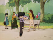 Ranma is so fast that Hinako has no time to react!