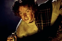 A hand grenade tossed into the bloody mouth destroys both the worm and Lady Sylvia.