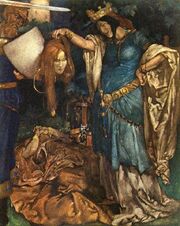 Nimue with the head of the Sorceress Annowre