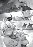 Heine-light-nov-02.jpg (471 KB) Light Novel 2: Heine teleports away from Six, but Six still manages to grab her top first.