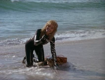 Thinking she has escaped justice, Medusa is happy!