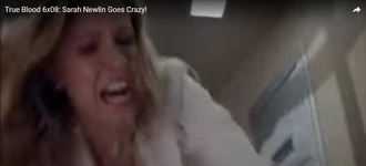 This very bad woman smashed her face against the fence.