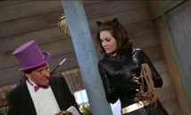 Catwoman and Penguin at "United Underworld" headquarters