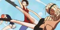 Tumblr mq80qr3Ibk1rzjajro1 500.gif (774 KB) In Water 7 she kick Luffy and Lysop