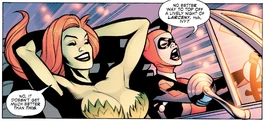 Poison Ivy HQ 15 06 panel 1.png (2.27 MB) Ivy on a crime spree. Pics from Harley Quinn (vol. 1) #15-19. Art by Terry Dodson.
