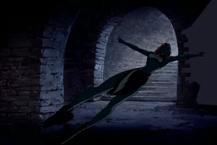 Even more furious that her bottom is about to be spanked by the wall again