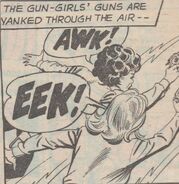 The Collector's henchwomen - yanked into the air