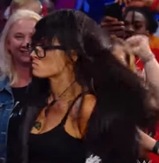 Becky Disguise.png (331 KB) Becky in her villainous disguise on the September 11, 2018 edition of SmackDOwn