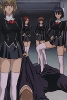 Black Delmos standing triumphantly