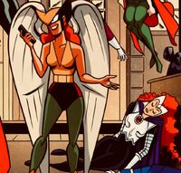 Blackfire Defeated And Knocked out By Hawkwoman