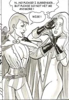 Cowardly blonde gives up very easily...