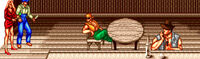 A Doll entering the bar in the Sega Genesis version, trying to blow up the rangers