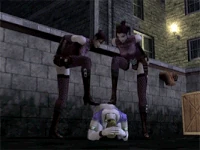 Bullying an innocent civilian by grinding her under their boots