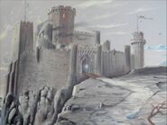 Concept art of the castle exterior created for Army of Darkness