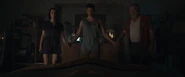 Beth, Gabriel, and Mr. Fonda pray for Ellie after her "death".
