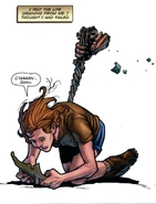 Annie is stabbed in the back with the Kandarian Dagger by Ash's severed hand (Beyond Dead By Dawn #1)
