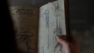 Drawings of the Kandarian Dagger, as seen in Raymond Knowby's notebook (Ashes To Ashes)