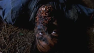 Evil Ash is rendered unconscious after taking a shotgun blast to the face.