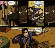 Ash removes the dagger from the Thanksgiving turkey (Tales of Army of Darkness)