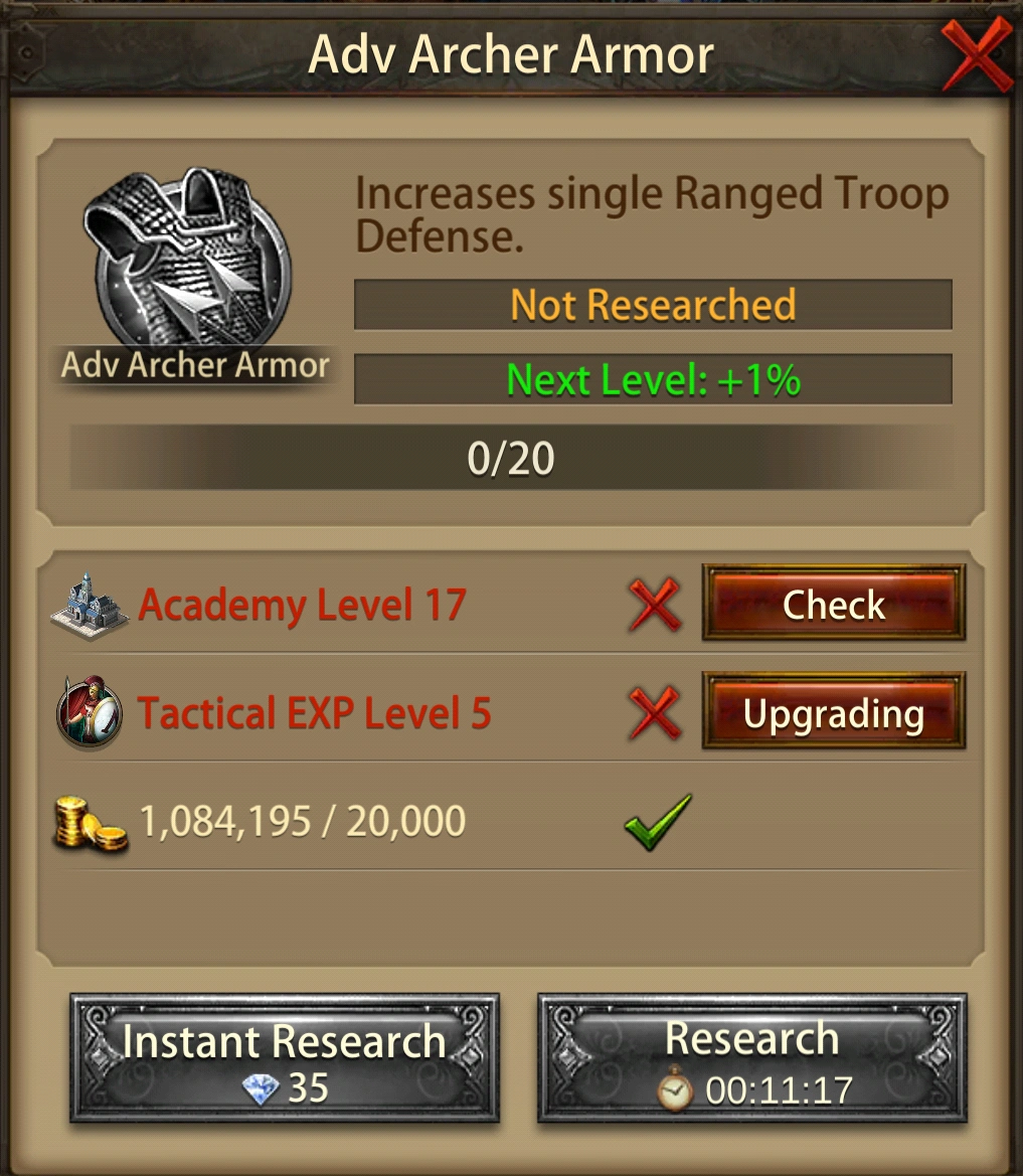 Adv Archer Armor Evony, The King's Return Wiki Fandom