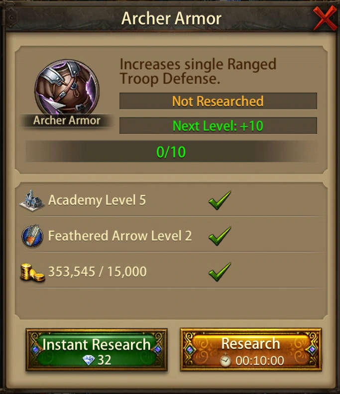 Archer Armor Evony, The King's Return Wiki Fandom