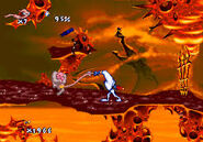 Earthworm Jim whipping a Lawyer in the first Earthworm Jim video game.