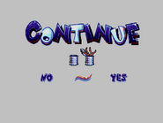 Continue screen (original Sega Genesis version of the first game)