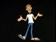 The Great Worm Spirit in its true form, Doug TenNapel, as he appears in the episode "Hyper Psy-Crow"