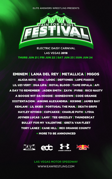 The promotional poster for Pain For Pride Festival