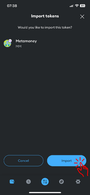 Metamask import