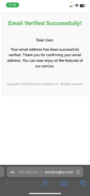 Mobile verified email