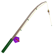 Purple fishing rod