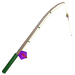 Purple fishing rod