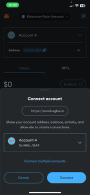 Mobile wallet connext connect