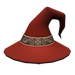 Crimson mage hat