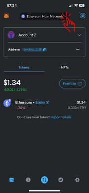 Metamask account