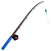 Black fishing rod