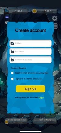Mobile sign up