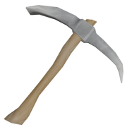 Thumbnail steel pickaxe