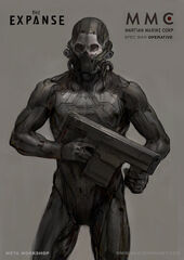 Concept art of a Martian Marine Special Warfare operative.