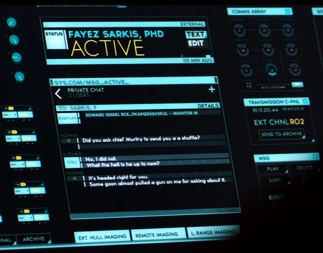 Fayez texting with Alex