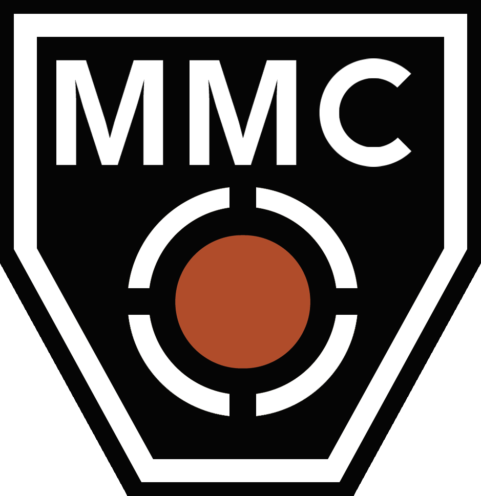 Mmc letter logo design on white background Vector Image