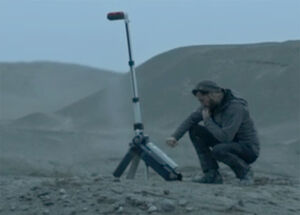 Alex deploying seismometer S4E3